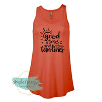 Good times and tan lines- Ladies Tank