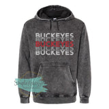 Repeating Buckeyes Mineral Wash Hoodie