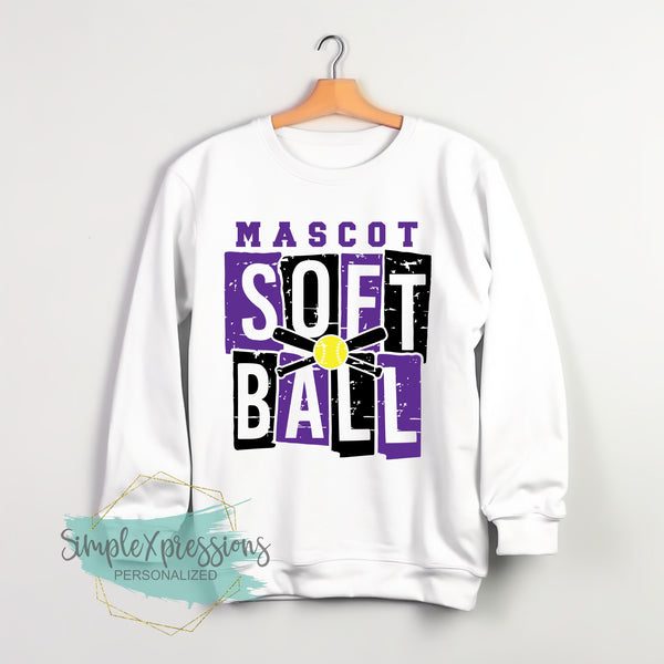 Custom Mascot Softball