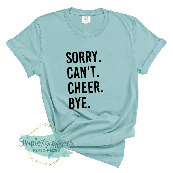 Sorry. Can't. Cheer. Bye.