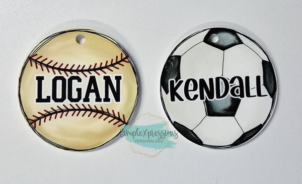 Personalized Sport Ball Bag Tag